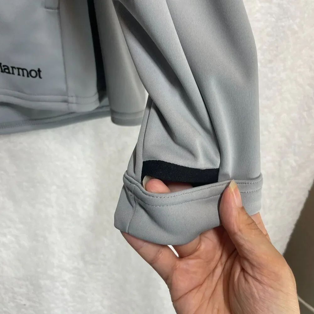 Marmot Womens Zenyatta Hoodie Large Gray Half Zip Softshell Windproof Jacket - Picture 6 of 15